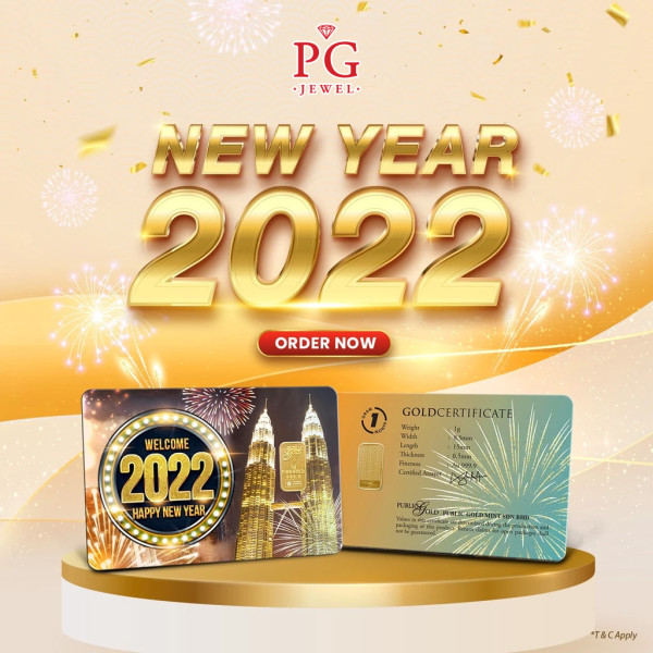 Public Gold Bullion Bar PG 1g (Au 999.9) 24K - New Year 2022 PP0001EG